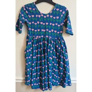 Hanna Andersson Bundle Of 2 Floral Dresses Size 10&12 Organic Cotton